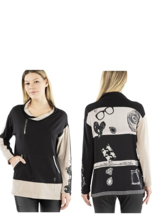 Elisa Cavaletti Tops - Elisa Cavaletti Lace Embellished Beads L Embroidery Pullover Top Pockets Boho